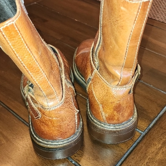 Used leather D&G Men's Brown Leather Boots size 10 5 - Picture 5 of 6